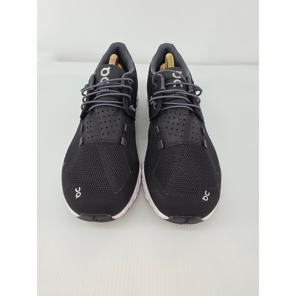 On Cloud Women Running Shoes Black White Swiss Engineering Sneakers 8.5